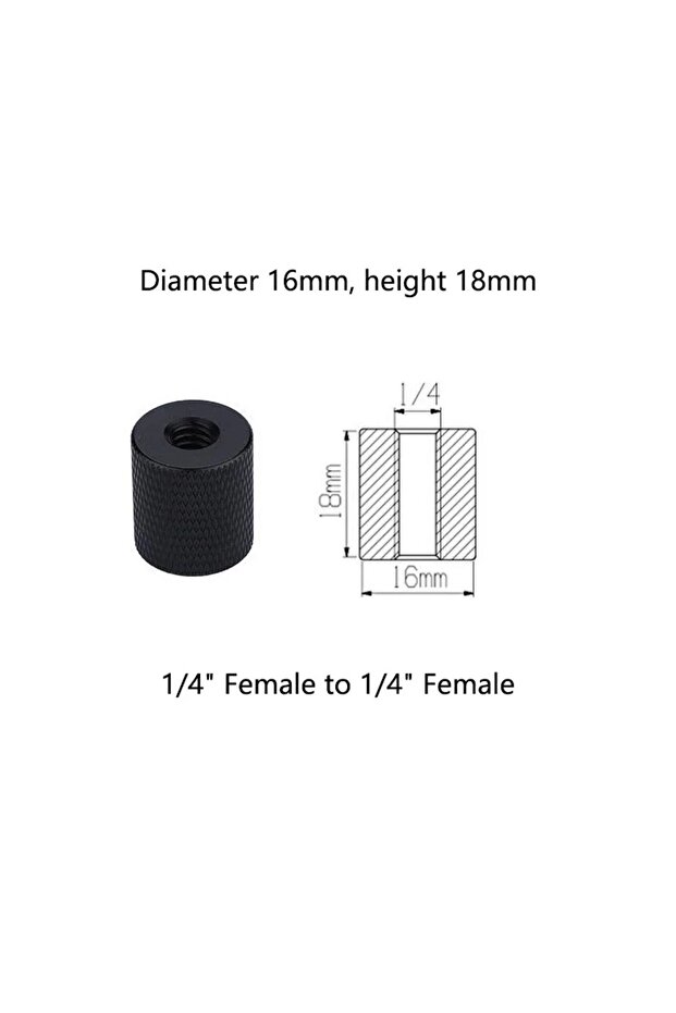 J 1/4" to 3/8" Screw Adapter Converter Threaded Spigot Mount for GoPro Action Camera Flash Tripod M.