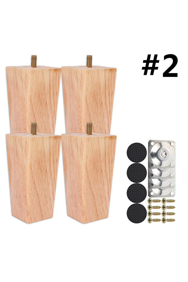 Wood 10cm 4Pcs 6/10/15cm Solid Wood Furniture Feets Sofa Cabinets Legs Square Bed Table Chair Replac