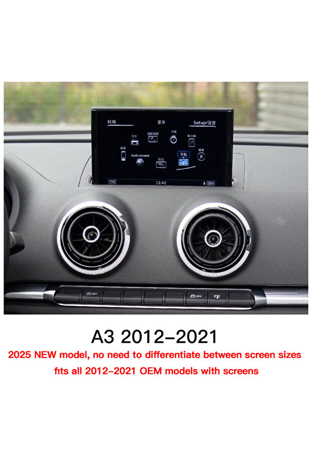 For A3 AUTOABC Wireless CarPlay for Audi A3 S3 8V 2012-2021 Android Auto with Mirror Link AirPlay Re