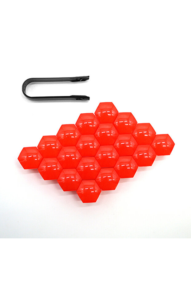 DUTRIEUX 19MM Red 17mm/19mm/21mm 20Pcs Car Wheel Nut Caps Protection Covers Caps Auto Hub Screw Cove