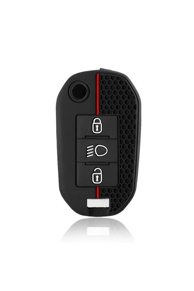 Red Line Silicone Car Key Cover Shell Keychain Case for Peugeot 2008 308 T9 208 for Citroen Berlingo