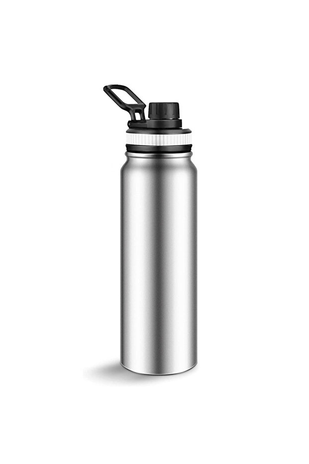 1000ml Silver 304 Stainless Steel Thermos Bottle Portable Double Wall Travel Mug Vacuum Flask Insula