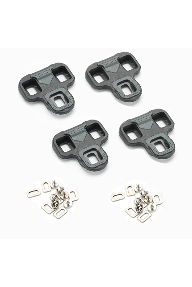 2 pair RRSKIT Road Bike Cleats Compatible With Look K-E-O Road Bike Self‑Locking Pedal Cleat 4.5 De