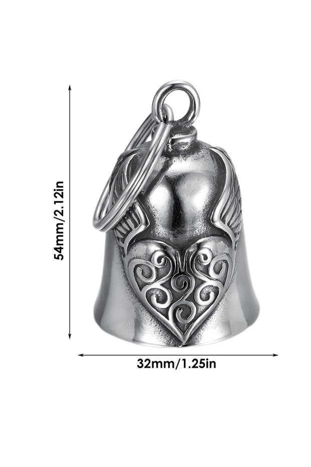 style3 Motorcycle Riding Amulet Pendant Good Luck Heart Wing Riding Bell Retro Motorcycle Safety Jew