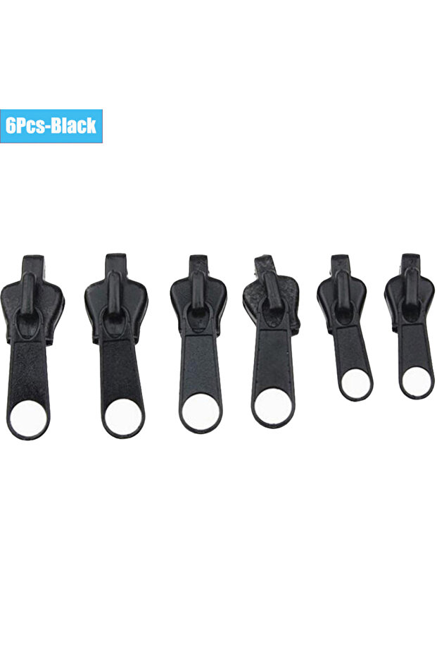 6pcs black 6/36pcs Fix Zip Puller Universal Instant Zippers Fix Zipper Repair Kit Replacement Zipper