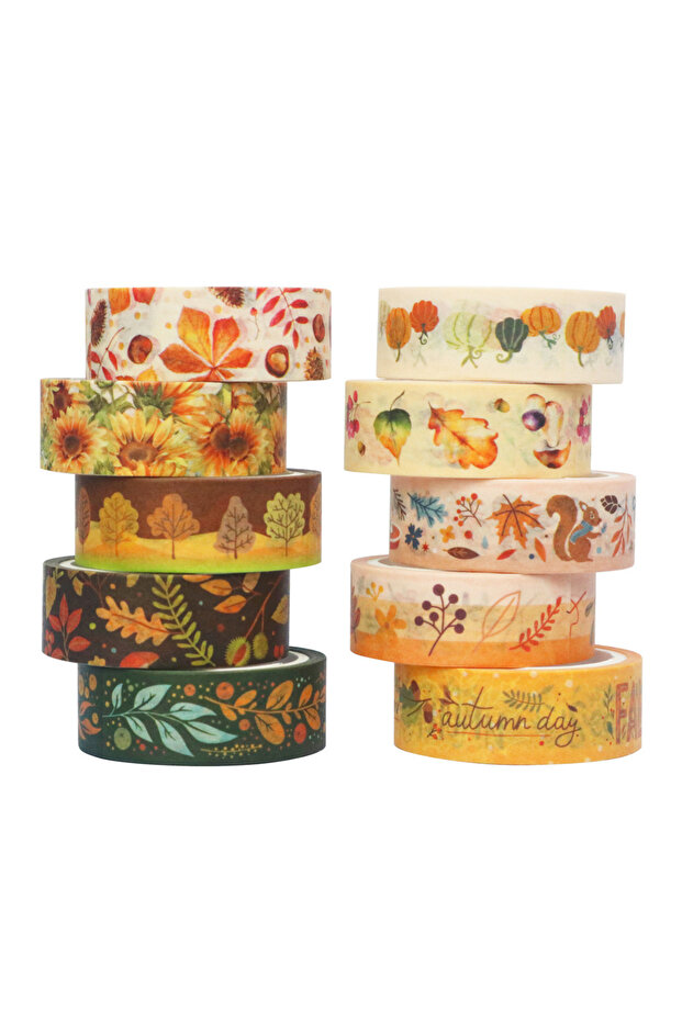 Harvest Autumn 10 Pcs/Set Harvest Autumn Washi Tape Set Scrapbooking Diy Journal Stationery Masking