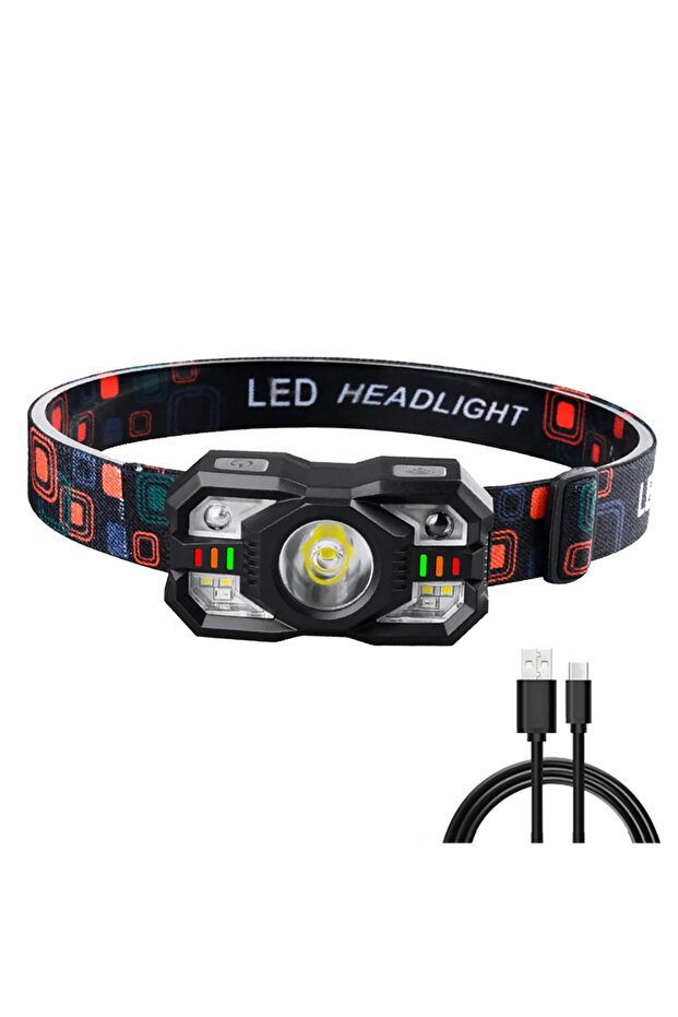 Headlight IR Motion Sensor Head Lamp Rechargeable Headlight Portable Induction LED Headla