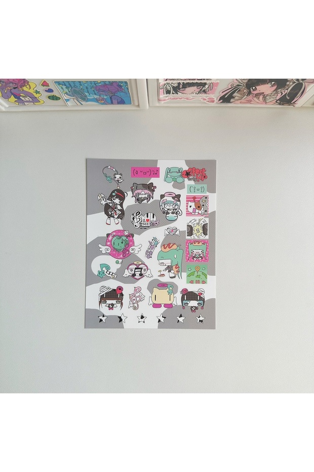 04 1/9PCS Korean Cartoon Animal Cute Daily Stickers Cute Girl Sticker Hand Account Diary Notebook Sc