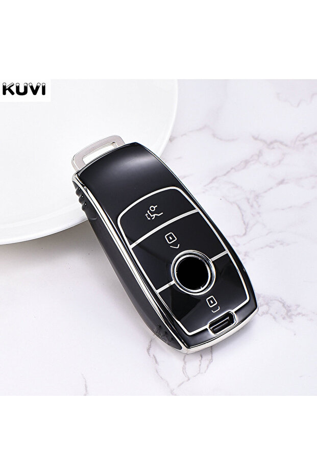 Black Soft TPU Car Remote Key Case Cover Shell For Mercedes Benz A C E S G Class GLC CLE CLA W177 W2