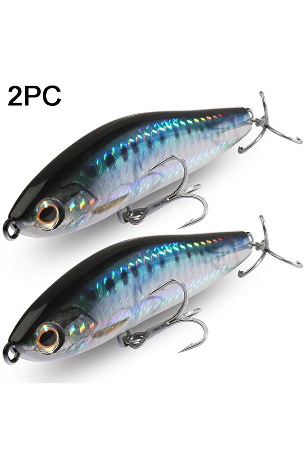 2PCS C Sinking Pencil 2PC 24g Fishing Lure Weight System HardBait Treble Hooks Swimbait Wobbler Tack
