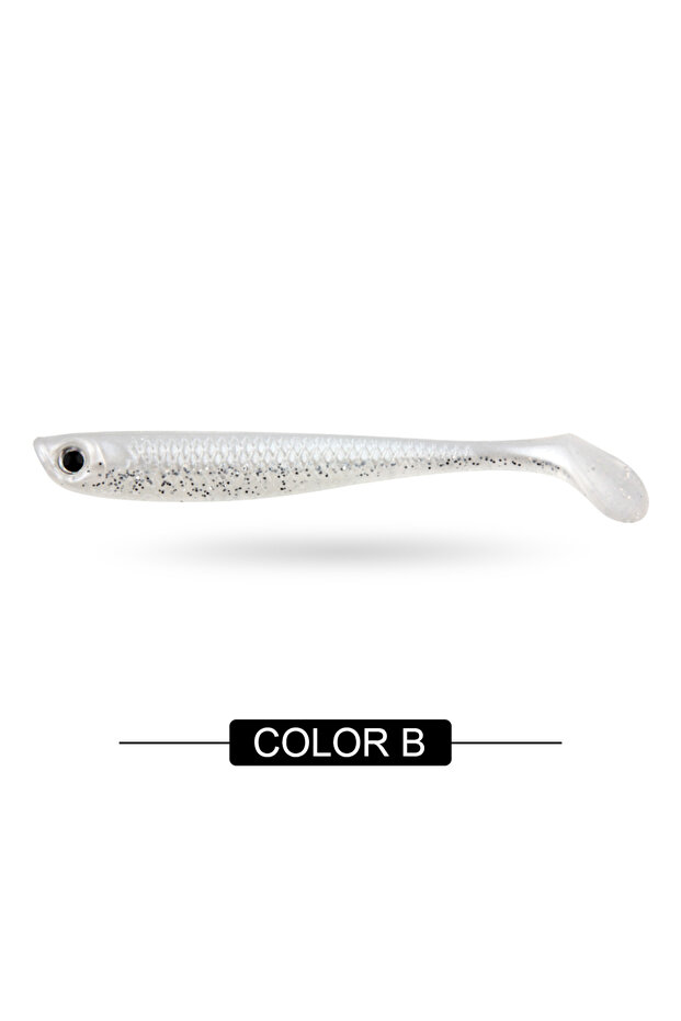 9.5cm Color-B Spinpoler 5.5cm 8cm 9.5cm Paddle Tail Minnow Shad Lure Soft Swim Bait Silicone Fake Fi