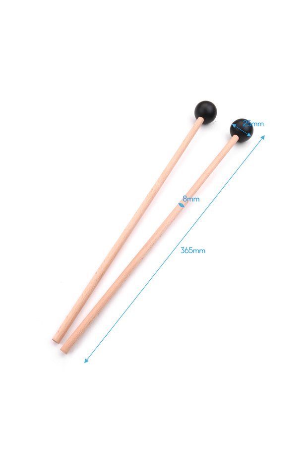 Black 1 Pair Professional Xylophone Marimba Mallet Drumsticks Percussion Parts Length 365mm Percussi
