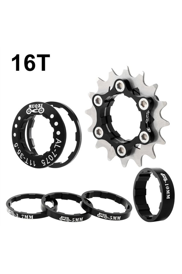 16T Black MUQZI Single Speed Cassette Cog 12T 13T 14T 15T 16T 17T 18T 19T 20T 21T 22T Bike Cassette