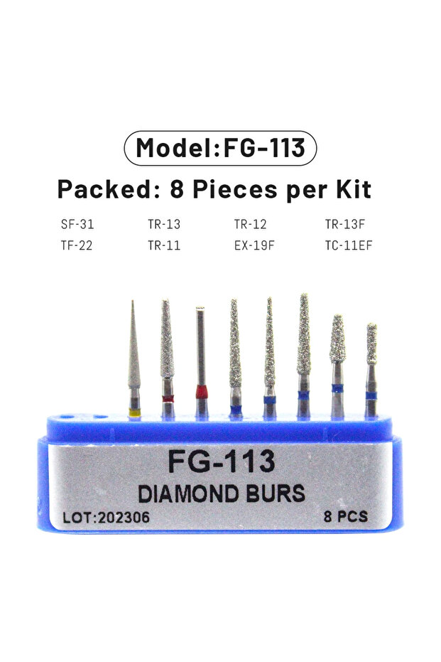 FG-113 AG 1 Box Dental Diamond Burs Drill for High Speed Handpiece Dentist Burs FG Series Dia.1.6mm