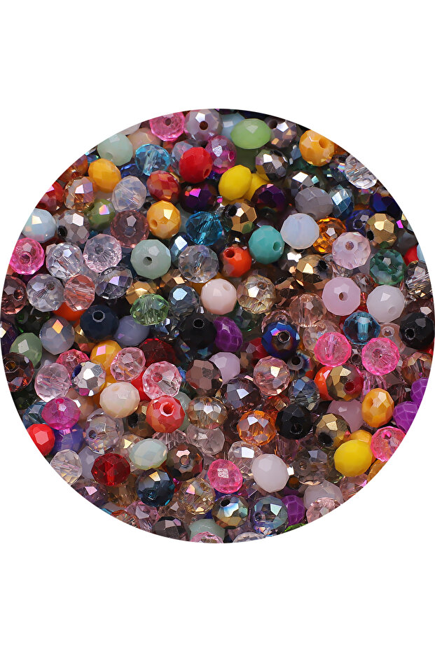 3mm 500pcs MULTI 2/3/4/6/8mm AB Faceted Glass Rondelle Loose Spacer Round Beads for DIY Making Cryst