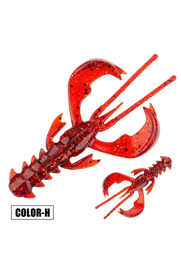 6.5cm 10pcs per Box Color-H Spinpoler Agile Shrimp Soft Bait Fishing Lure TPR Floating Salted UV Act