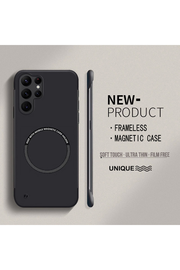 for Note20 Ultra Black Ultra Thin Hard PC Magnetic Frameless Phone Case For Magsafe S24 S23 S22 S2
