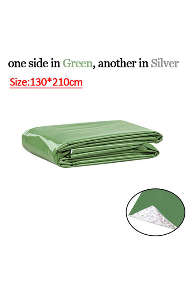 Green 1.3m X 2.1m Folding Emergency Blanket Outdoor Survival Rescue First Aid Foil Thermal Blanket W