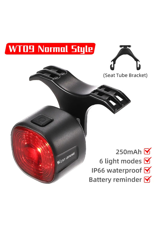 Without induction Cycling Taillights Smart/Normal Light MTB Road Bicycle Ip66 Waterproof Night Safet