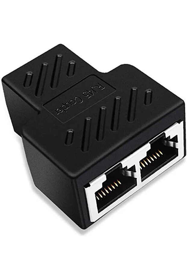 black 8P8C adapter connector network RJ45 distributor Ethernet 1-on-2 expander plug(Suggest using tw