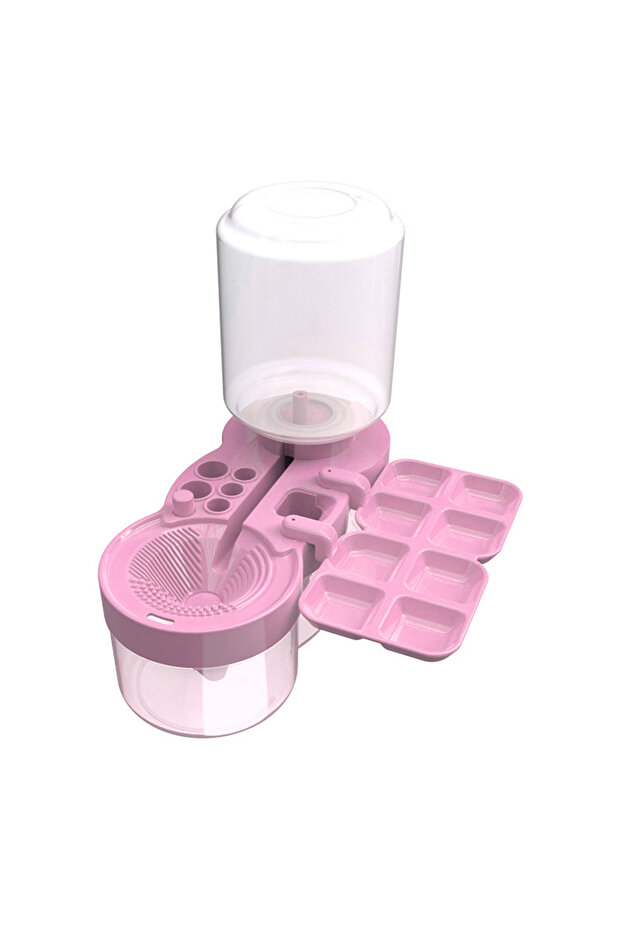 Pink Paint Brush Cleaner with Drain Button Paint Brush Cleaning Machine Painting Brush Rinser for Ac