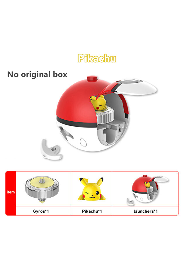 1 Pokemon Figures Beyblade Top Gyroscope Toys Pikachu Charmander Squirtle Mewtwo Eevee PVC Models Po