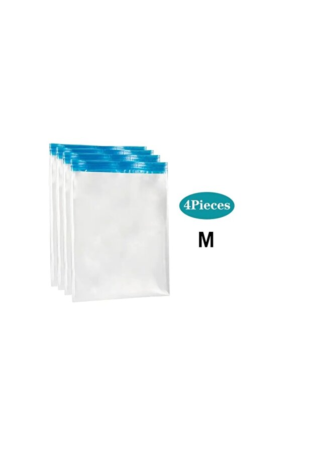 4Pack M Travel Compression Bags, Roll Up Travel Space Saver Bags for Luggage, Cruise Ship Essentials