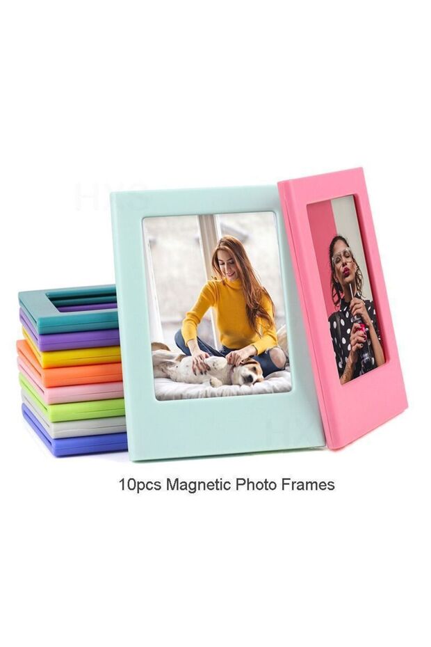 Other 10pcs random color 5/10/20pcs Magnetic Photo Frames for Fujifilm Instax Mini Film Papers Doubl