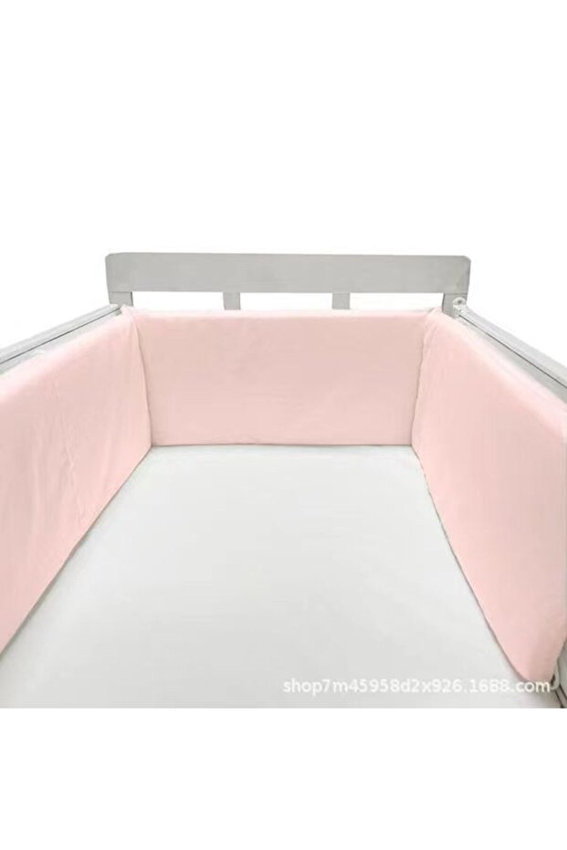 NO32Pink Baby Bed Thicken Bumpers Cotton Printed Cot Protector For Baby One-piece Crib Arou