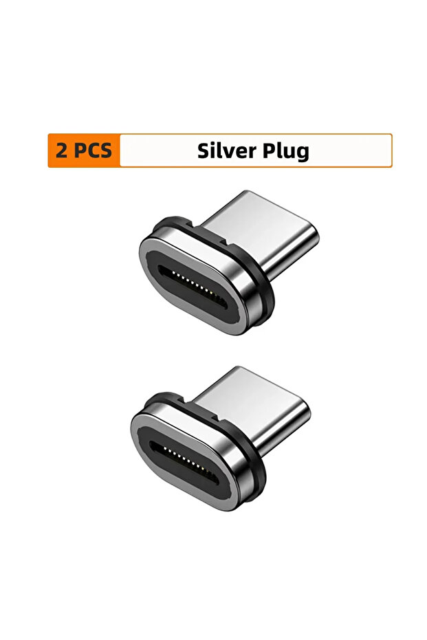 محول USB C إلى Type C مغناطيسي من BSN، قطعتان، فضي، USB4.0 Thunderbolt3، 140 واط، 40 جيجابت في الثانية، شحن سريع