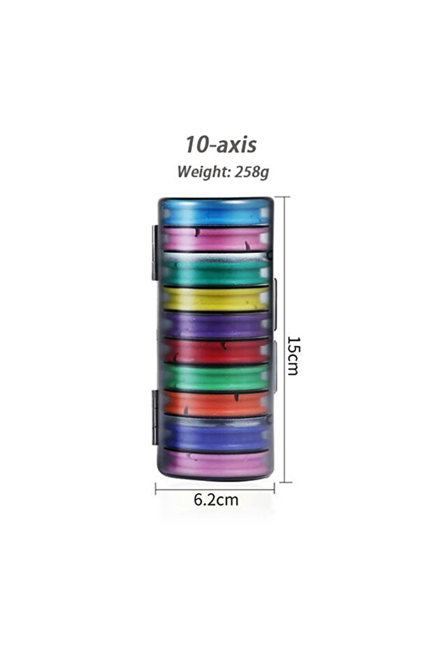 10 axis Rainbow Fishing Main Line Box Winding Board 4-16 Axis Silicone Coil Tackle Box Portable Fish