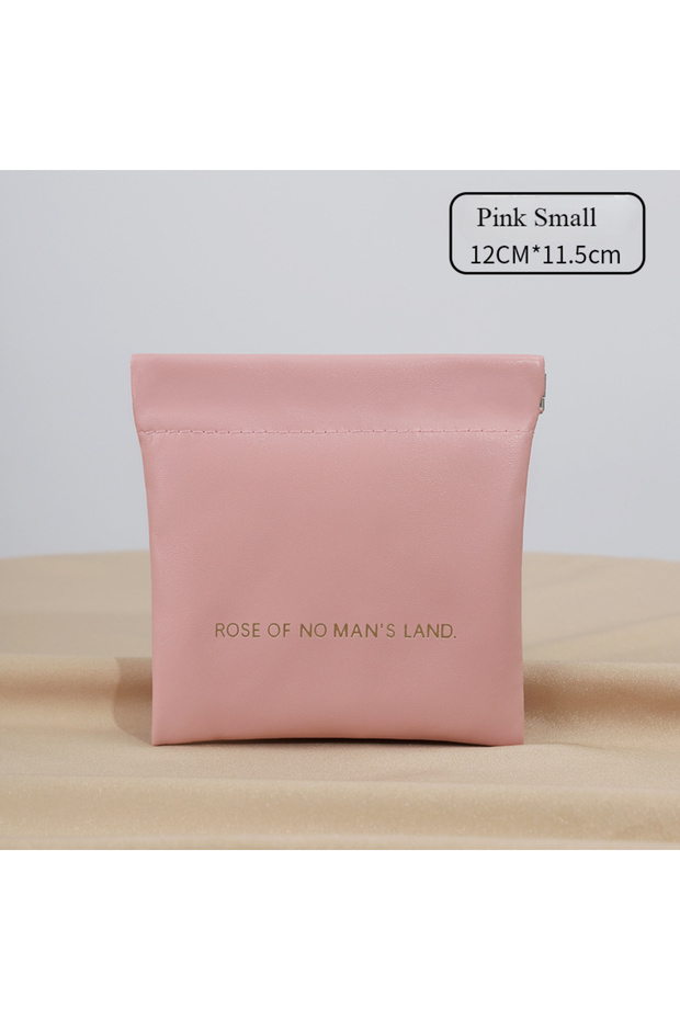 Pink Small 2026 Closed Bullet Bag Mini PU Earphone Storage Bag Candy Colored Coin Bag Zero Wallet Li