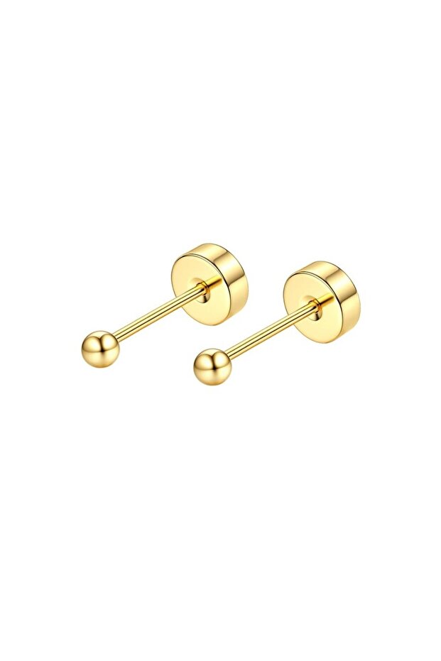 1Pair 2mm Ball Gold 10 Pair 2mm Tiny Gold Flat Back Stud Earrings for Women Men Hypoallergenic Surgi