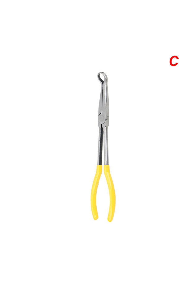 كماشة ذات أنف طويل للغاية DIY ذات طرف منحني مستقيم أدوات ميكانيكية أدوات إزالة يدوية مشابك مفتاح ربط.