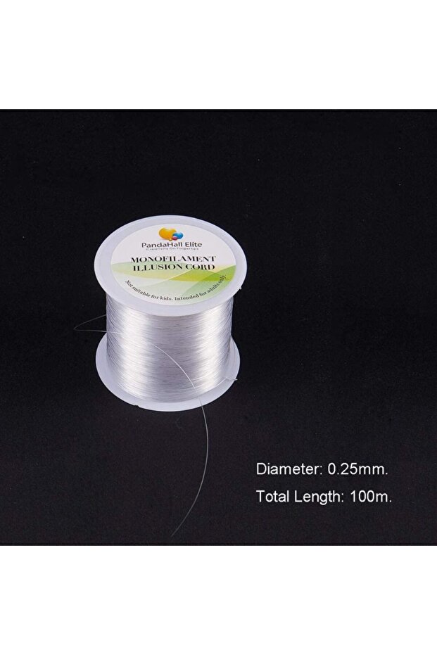 0.2mm AECH06-10006 1 Roll 130m/ 142yards 0.2mm Clear Nylon Thread Fishing Line Wire for DIY Beads Cr