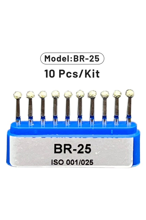 BR-25 AG 1 Box Dental Diamond Burs Drill for High Speed Handpiece Dentist Burs FG Series Dia.1.6mm