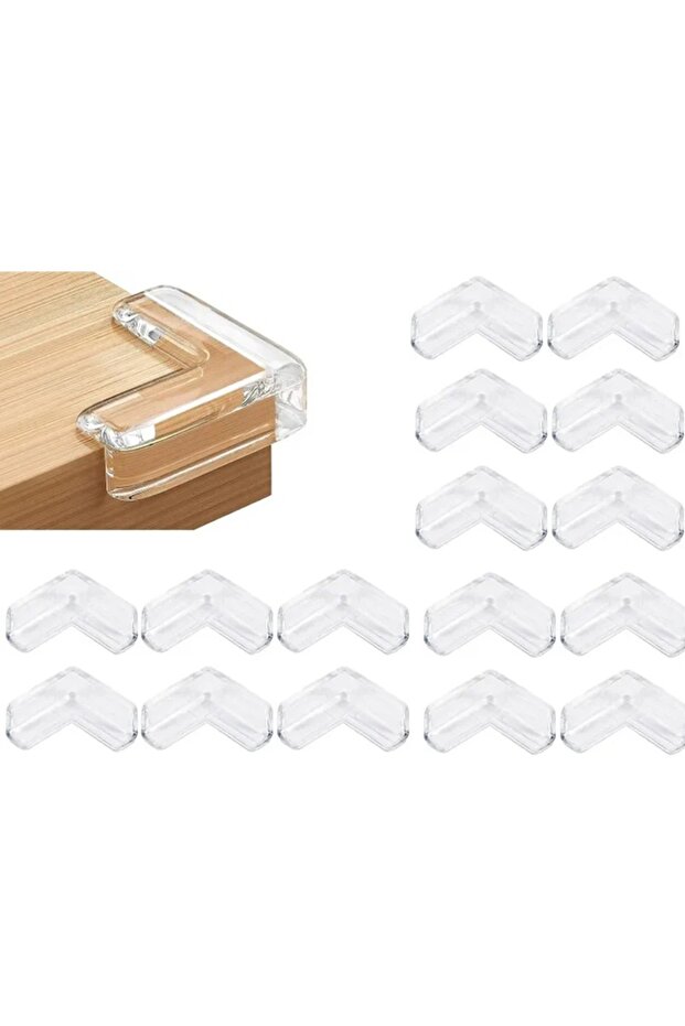 T-16pcs 4/10/16pcs Baby Safety Corner Silicone Protector Table Soft Transparent Children Anti Collis