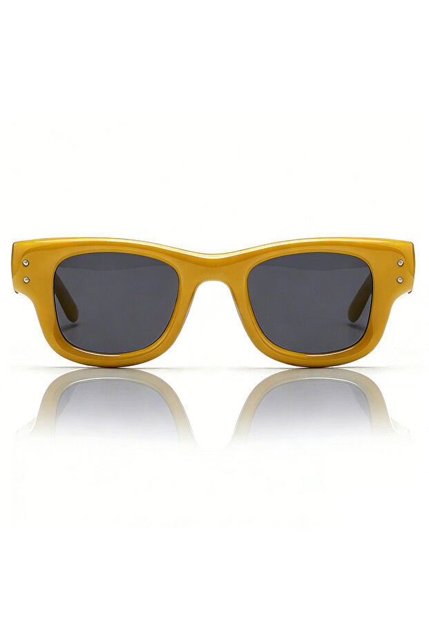 C9 Yellow Rocky RB4940 Puffer Square Sunglasses Basic Classic Brand Black Lens Sunglasses UV400