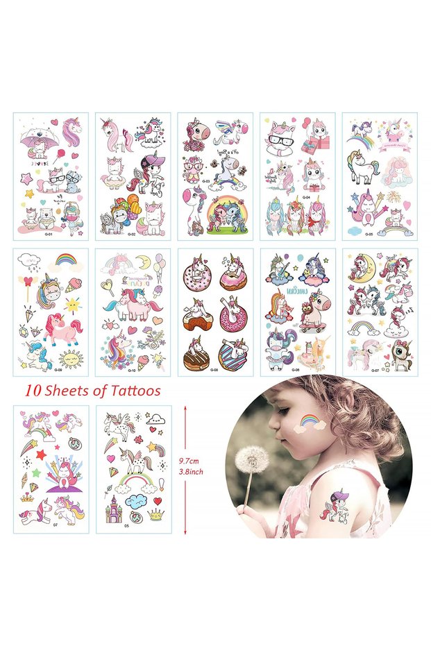 Hasbro as picture 10pcs Stickers 62Pcs Unicorn Party Favors Unicorn Party Gift Supplies for Boys Gir