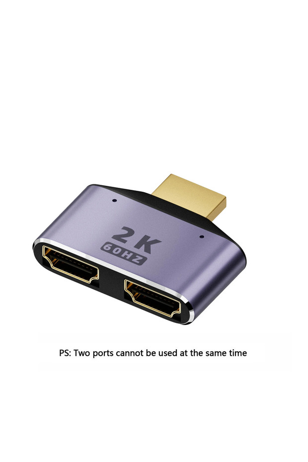 2K HDMI-Compatible To Dual HDMI Adapter HD 2K Dual Output Splitter Monitor Adapter 1 To 2 HDMI Male