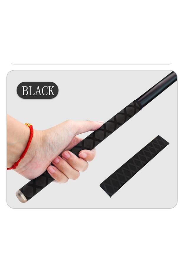 50mm 1m Black Non-Slip Heat Shrink Sleeve Heat Shrink Tube For Fishing Rod/Racket/Bike Handle/Tripod