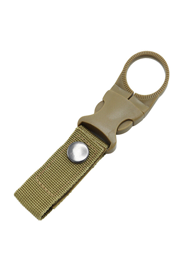 حامل زجاجات المياه من TAN Webbing، حزام تسلق، خطافات تعليق على الظهر، مشبك متعدد الوظائف