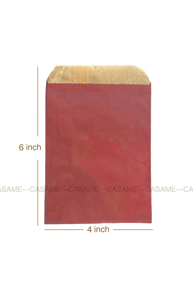 50 pcs 10x15cm wine red 50pcs, 15x10cm Wave Dot Kraft Paper Candy Biscuit Bags, Perfect For Packing,