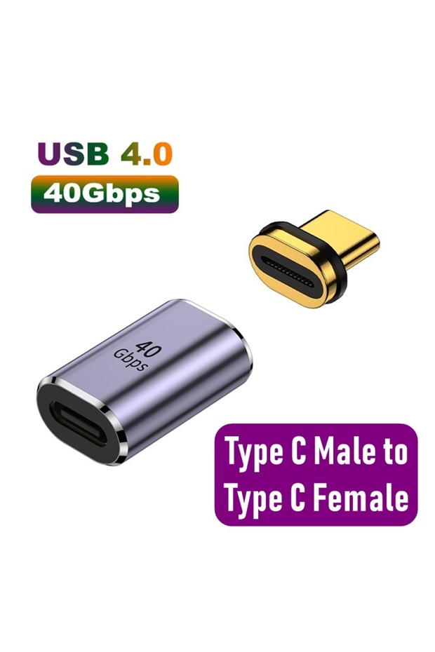 محول USB Type-C OTG مغناطيسي بقوة 100 وات AD051، محول شحن سريع Thunderbolt بسرعة 40 جيجابت في الثانية، USB 3.0 Fash D