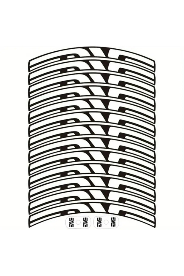 a set 2D Flat Sticker 15pcs/sheet, Motorcycle and Bike Wheel Set Riding Sticker - Durable Vinyl Stic
