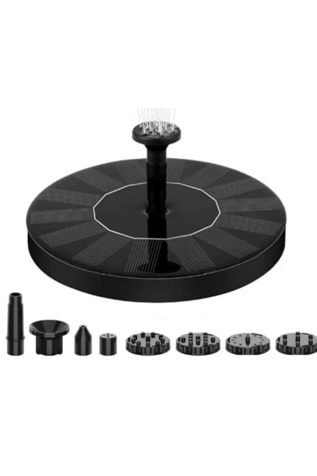 pq 16cm Mini Solar Water Fountain Pool Pond Waterfall Fountain Garden Decoration Outdoor Bird Bath S