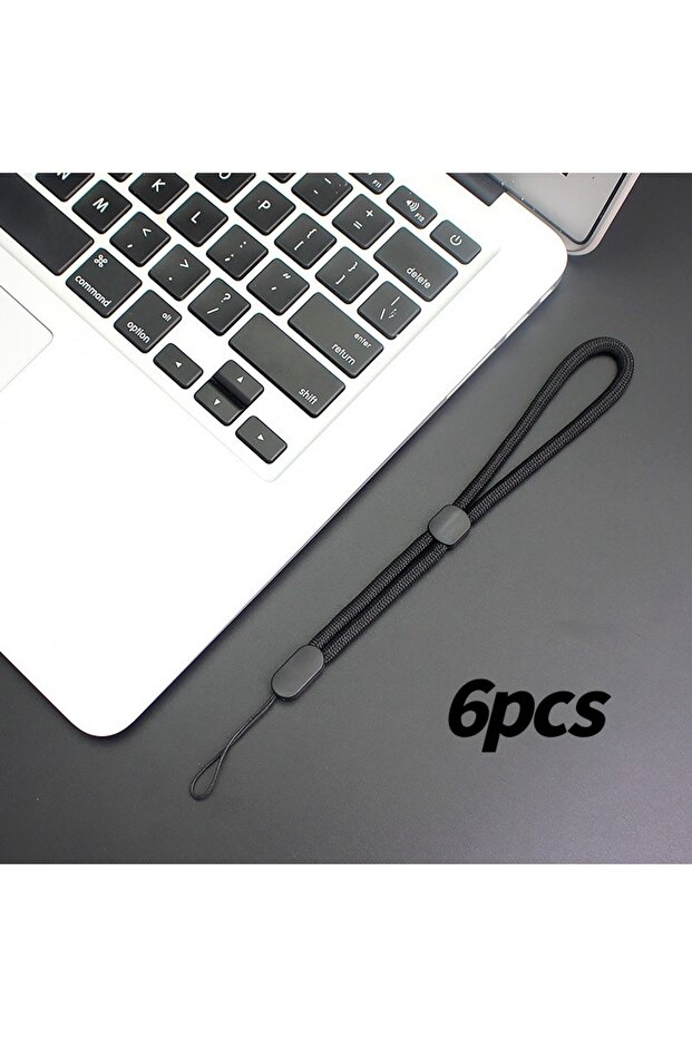 Nylon fiber 6pcs-Black Phone Lanyard Adjustable Universal Hand Wrist Strap Outdoor Anti-lost Wrist S