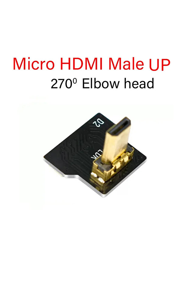 Micro HDMI male up Ribbon FPV HDMI-Compatible Connector Flexible Flat Cable Raspberry Pi 4 Micro