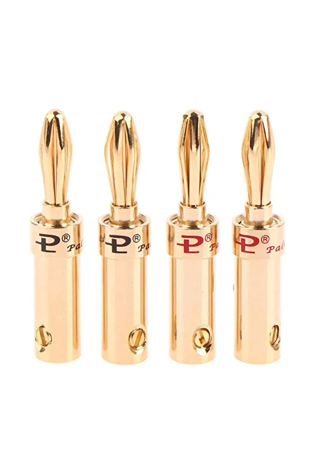 mixed-4pcs Banana Plug 4mm Alloy Gilding Banana Plugs for Speaker Cable Wire Banana Connector Adapte