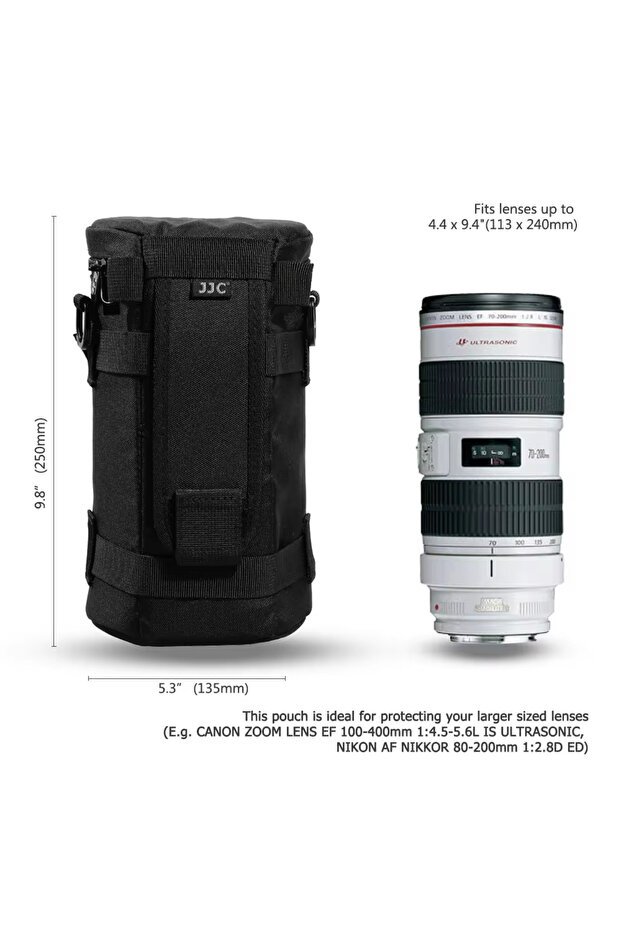 XXXL JJC Camera Lens Case Water Resistant Lens Pouch for DSLR Camera Lens Bag for Nikon Tamron Sigma